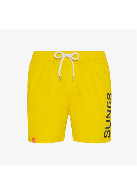 SWIM PANT WITH MACRO LOGO ON FRONT GIALLO AX SUN68 | H3210323